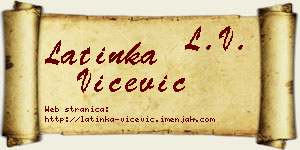 Latinka Vićević vizit kartica